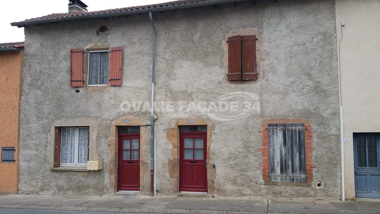 Mise en peinture d'une façade Ovalie façade 34