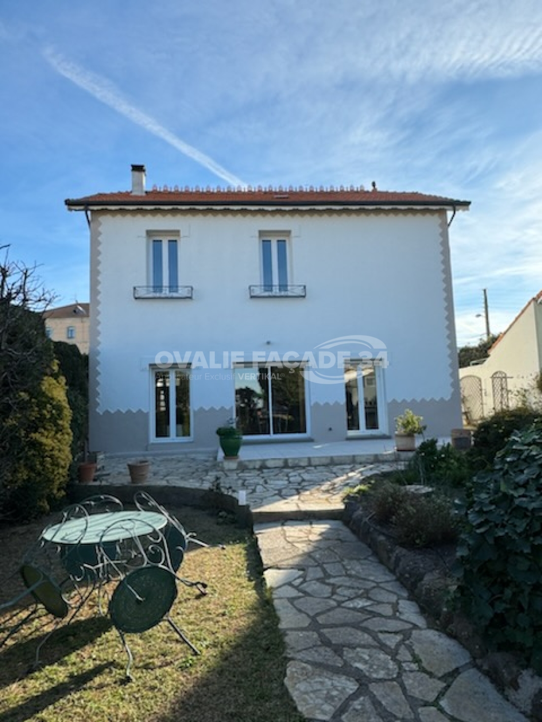 Ravalement façades d'une maison à Florensac, 34510, HERAULT