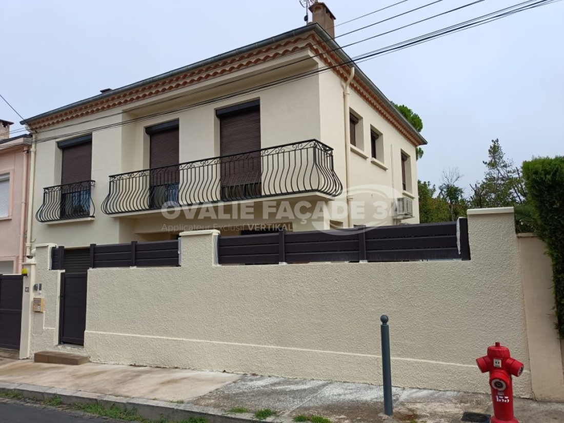 Nettoyage façades d'une maison à Valras, 34350, HERAULT