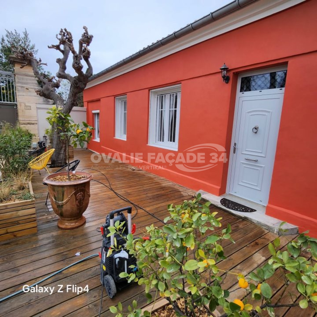 Ravalement façades d'une maison à Sauvian, 34410, HERAULT