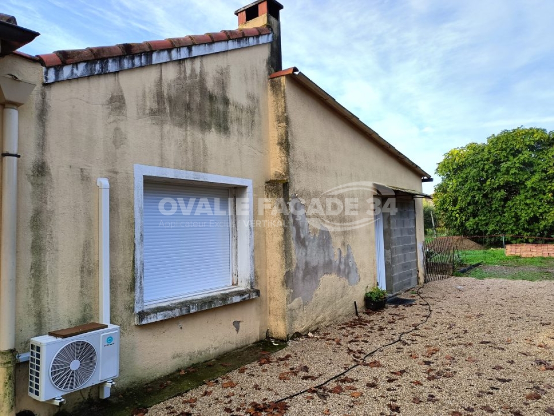 Nettoyage façades d'une maison à Sauvian, 34410, HERAULT